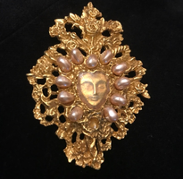 brooch with flower detail
